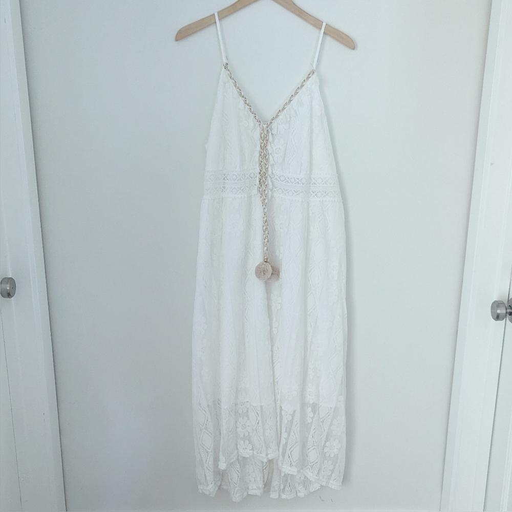 White lace boho dress. Size XL